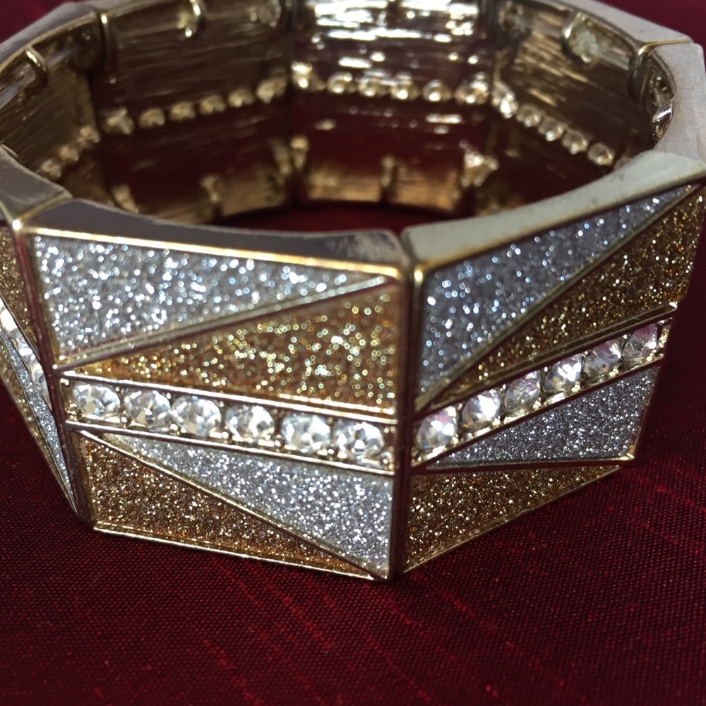 Octagon Rhinestone Bangle - Picture 2 of 5